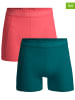 Muchachomalo 2er-Set: Boxershorts in Grün/ Pink