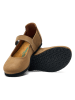 Comfortfusse Leder-Spangenballerinas in Beige