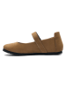 Comfortfusse Leder-Spangenballerinas in Beige