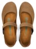 Comfortfusse Leder-Spangenballerinas in Beige