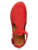 Comfortfusse Leren ballerina's met bandje rood