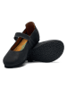 Comfortfusse Leren ballerina's zwart