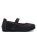 Comfortfusse Leren ballerina's zwart