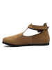 Comfortfusse Leder-Ballerinas in Beige