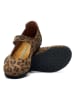 Comfortfusse Leren ballerina's lichtbruin/zwart