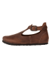 Comfortfusse Leren ballerina's met bandje bruin
