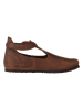 Comfortfusse Leren ballerina's met bandje bruin