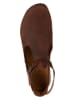 Comfortfusse Leder-Spangenballerinas in Braun