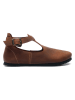 Comfortfusse Leren ballerina's lichtbruin