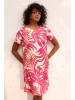Oui Kleid in Pink/ Creme
