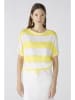 Oui Lniany sweter w kolorze biało-żółtym