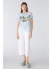 Oui Shirt wit/lichtblauw