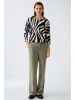 Oui Blouse zwart/crème