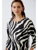 Oui Blouse zwart/crème