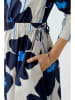 Oui Jurk crème/donkerblauw