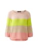 Oui Pullover in Rosa/ Grün