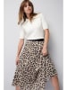 Oui Plisseerock in Beige