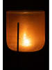 J Line Windlicht "Astor" in Hellbraun - (H)22,5 x Ø 18,5 cm