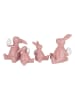 J Line 2er-Set: Dekofiguren "Hase" in Rosa - (B)10 x (H)9 x (T)10 cm