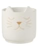J Line Übertopf "Katze" in Weiß - (H)19,5 x Ø 19 cm