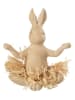 J Line Dekofigur "Yoga Hase" in Hellbraun - (H)21 x Ø 18 cm