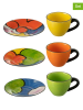 J Line 3er-Set: Kaffeetassen in Bunt - (H)8 cm