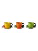 J Line 3er-Set: Kaffeetassen in Bunt - (H)8 cm