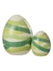 J Line 2-delige set: decofiguren "Ei" groen - (H)18,5 x Ø 15 cm