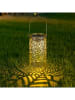 Garden Hero Solarny lampion LED w kolorze złotym - wys. 18 x Ø 10 cm