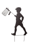 Garden Hero Solarna lampa ogrodowa LED w kolorze czarnym - 49,5 x 90 x 10 cm