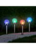 Garden Hero Ledtuinsteker zilverkleurig - (H)34 x Ø 8 cm