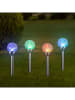 Garden Hero Ledtuinsteker zilverkleurig - (H)34 x Ø 8 cm