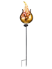 Garden Hero 2-delige set: ledsolartuinsteker "Fuego" oranje - (B)17 x (H)92 x (D)7 cm