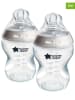 tommee tippee 2er-Set: Babyflaschen ''Natural start'' in Beige - 260 ml