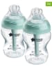tommee tippee 2er-Set: Babyflaschen ''Advanced AntiColic'' in Türks - 260 ml
