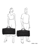 Beagles Reistas "Travel Originals" zwart - (B)75 x (H)29 x (D)35 cm
