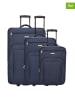 Beagles 3-delige softcase trolleyset donkerblauw