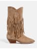 loft37 Skórzane kowbojki w kolorze jasnobrązowym