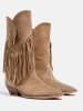 loft37 Leren cowboyboots beige