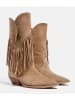 loft37 Skórzane kowbojki w kolorze jasnobrązowym