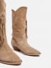 loft37 Leren cowboyboots beige