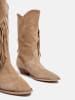 loft37 Skórzane kowbojki w kolorze jasnobrązowym