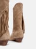 loft37 Leren cowboyboots beige