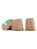 loft37 Leren slippers groen