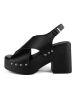 loft37 Leren haksandalen zwart
