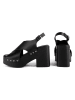 loft37 Leren haksandalen zwart