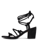 loft37 Leder-Sandaletten in Schwarz