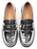 loft37 Leder-Mokassins in Silber