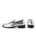 loft37 Leren mocassins zilverkleurig