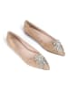 loft37 Leder-Ballerinas in Beige